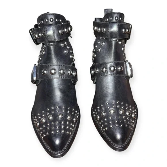 Kurt Geiger women’s Sybil Studded Black Ankle Boots size 36 - Picture 3 of 14